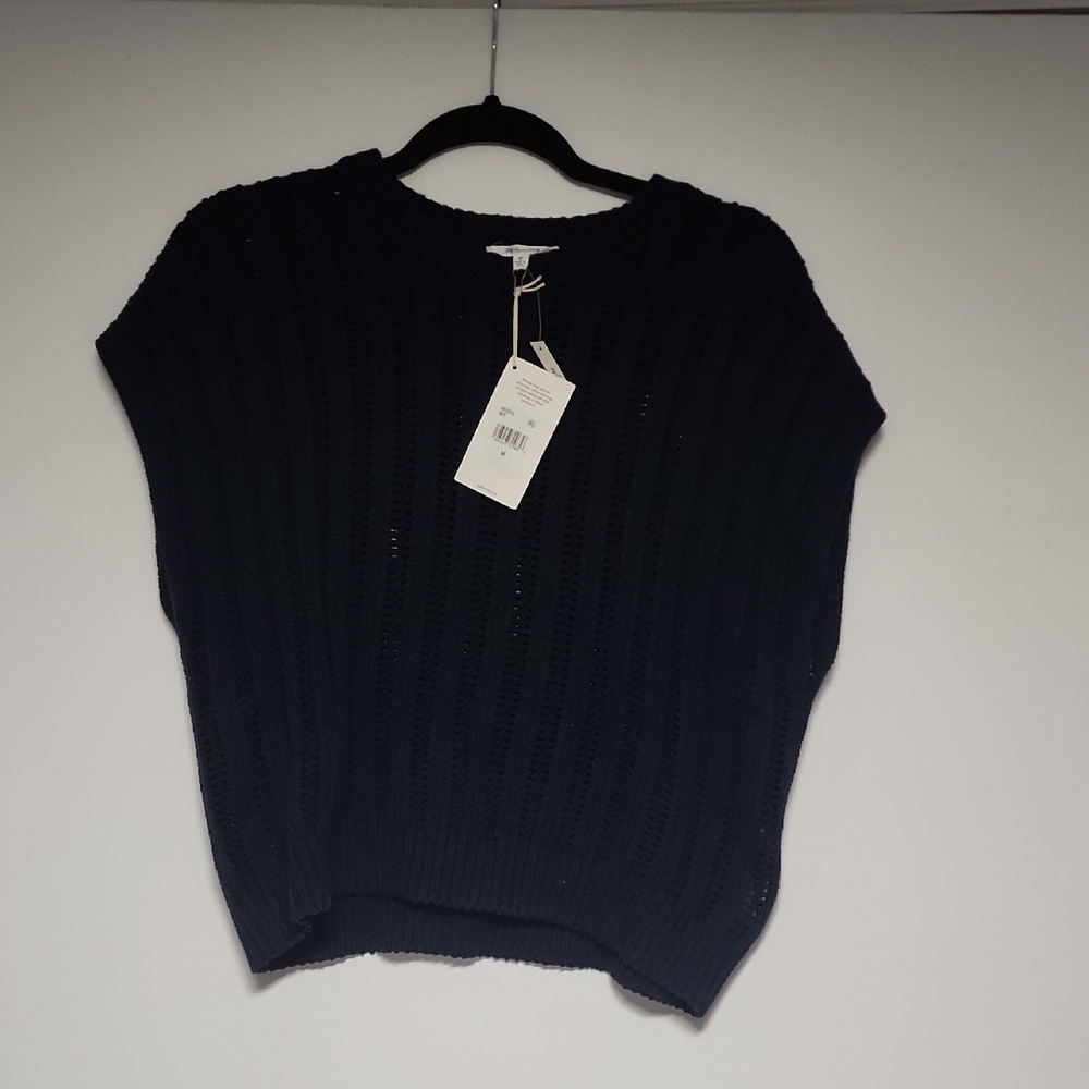 NWT Splendid Navy Camille Sweater Knit Top Size M